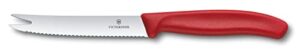 victorinox swiss classic cheese and sausage paring knife, 4.3 inches, red, 6.7861