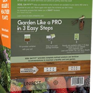 Soil Savvy - Soil Test Kit | Understand What Your Lawn or Garden Soil Needs, Not Sure What Fertilizer to Apply | Analysis Provides Complete Nutrient Analysis & Fertilizer Recommendation On Report