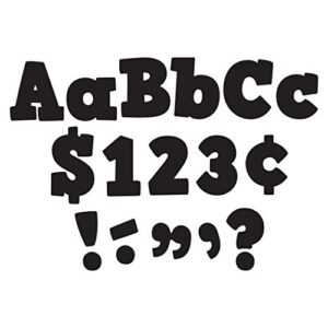 teacher created resources black bold block 4" letters combo pack (tcr5822)