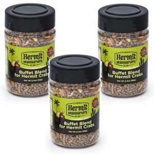 flukers buffet blend for hermit crabs, 2.4-ounce (3 pack)