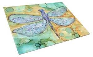 caroline's treasures 8967lcb abstract dragonfly glass cutting board large decorative tempered glass kitchen cutting and serving board large size chopping board