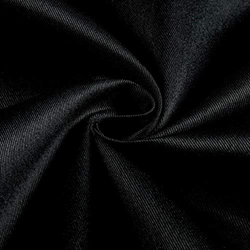 Polyester/Cotton Twill Black, Fabric by the Yard