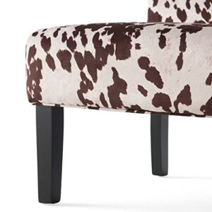 Christopher Knight Home Kassi Fabric Accent Chairs, 2-Pcs Set, Milk Cow