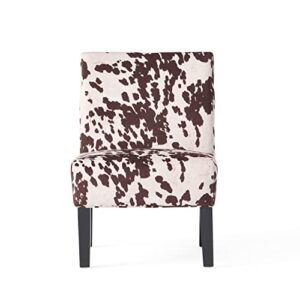 Christopher Knight Home Kassi Fabric Accent Chairs, 2-Pcs Set, Milk Cow