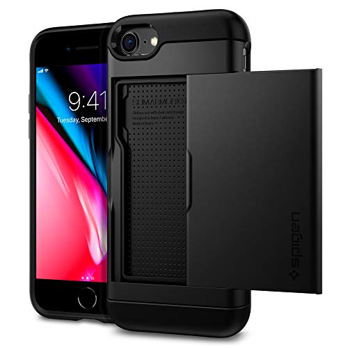 Spigen Slim Armor CS Case Compatible with iPhone SE 2022 5G, iPhone SE 2020, iPhone 8 and iPhone 7 - Black