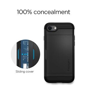 Spigen Slim Armor CS Case Compatible with iPhone SE 2022 5G, iPhone SE 2020, iPhone 8 and iPhone 7 - Black
