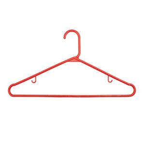 nahanco tbrhu heavy duty plastic tubular hangers, home use, made in the usa, red (pack of 24)