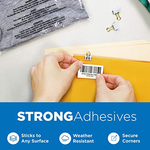 Aegis Adhesives - 2 ¼” X 1 ¼” Direct Thermal Labels for Barcodes, Address, Perforated & Compatible Rollo, Zebra, & Other Desktop Label Printers (12 Rolls, 1000/Roll)