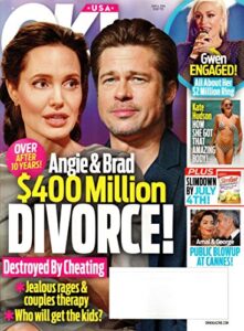 ok! magazine june 6, 2016 | angie & brad $400 million divorce