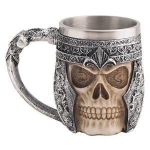 chicvita viking stainless steel skull coffee mug viking skull beer mugs gift for men father's day gifts
