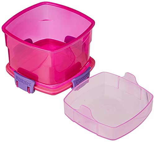 Sistema Lunch Collection Snack Container, 13.5 oz./0.4 L, Pink