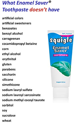 Squigle Enamel Saver Toothpaste (Canker Sore Prevention & Treatment) Prevents Cavities, Perioral Dermatitis, Bad Breath, Chapped Lips - 6 Pack