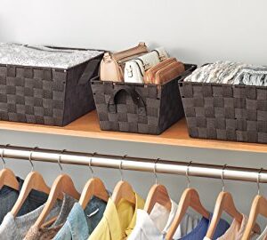 Whitmor Woven Strap Storage Baskets S/3-Espresso