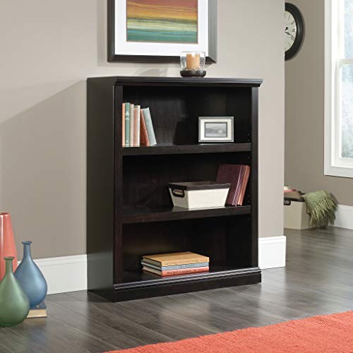 Sauder Select Collection 3-Shelf Bookcase, Estate Black finish