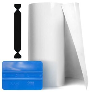 vvivid clear paint protection bulk vinyl wrap film 12 inches x 60 inches including 3m squeegee and black felt applicator