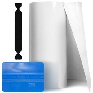 VViViD Clear Paint Protection Bulk Vinyl Wrap Film 12 Inches x 60 Inches Including 3M Squeegee and Black Felt Applicator