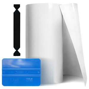 VViViD Clear Paint Protection Bulk Vinyl Wrap Film 12 Inches x 72 Inches Including 3M Squeegee and Black Felt Applicator