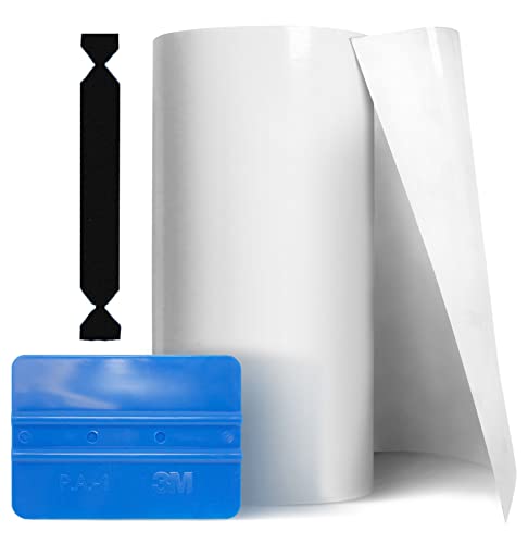 VViViD Clear Paint Protection Bulk Vinyl Wrap Film 12 Inches x 72 Inches Including 3M Squeegee and Black Felt Applicator