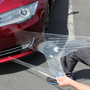 VViViD Clear Paint Protection Bulk Vinyl Wrap Film 12 Inches x 72 Inches Including 3M Squeegee and Black Felt Applicator