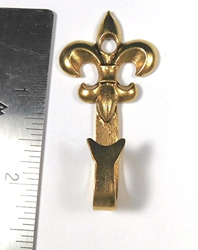 Medium Decorative Fleur De Lis Wall Decor Hook, Gold Metal HK-600AG