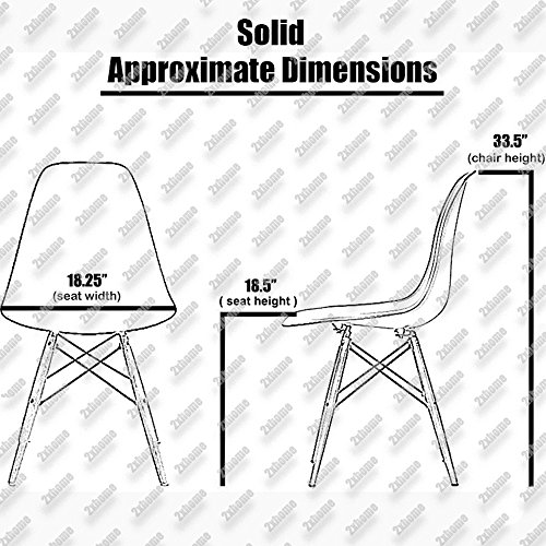 2xHome CH-RayBlkLeg(Clear) Dining Chair