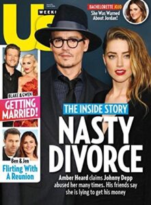 us weekly magazine - june 13, 2016 - johnny depp & amber heard "nasty divorce"