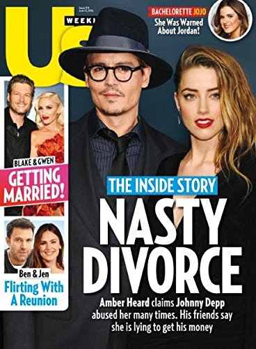 US Weekly magazine - June 13, 2016 - Johnny Depp & Amber Heard "Nasty Divorce"