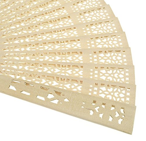 FORSUN Sandalwood Fan (Set of 50 pcs) - Baby Shower Gifts & Wedding Favors&Birthday Gifts&Christmas Gift