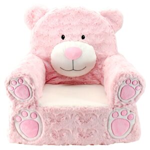 animal adventure | sweet seats | pink bear children's plush chair