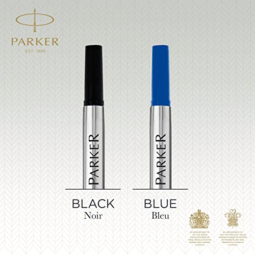 Parker QUINK Rollerball Pen Ink Refill, Medium, Blue