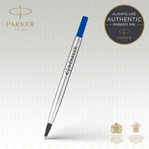 Parker QUINK Rollerball Pen Ink Refill, Medium, Blue