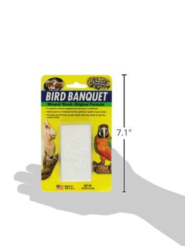 Zoo Med Bird Banquet Mineral Block, 3 Pack of 5 Ounces each, Seed Formula