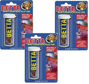 (3 pack) betta micro floating betta pellet food
