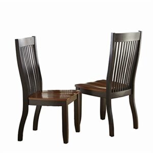 steve silver lawton dining chair in black (set of 2)