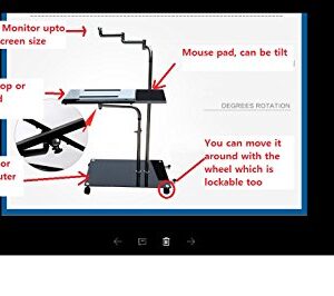 MagicHold Height Adjusting Sit Stand Computer,Monitor,Laptop,Tablet for Bed Office Stand Mount Workstation