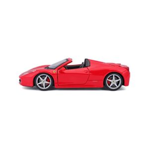 Bburago B18-26017 1:24 Scale Race and Play of The Ferrari 458 Spider Sports Car Die-Cast Model