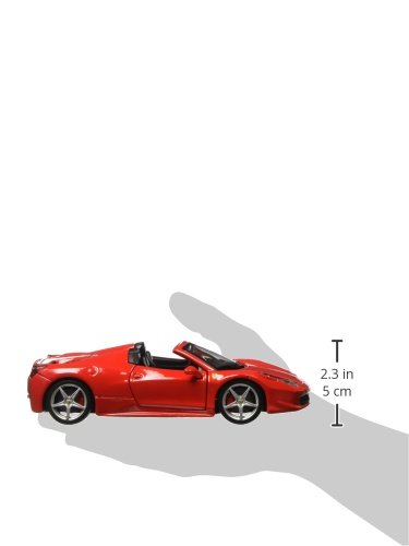 Bburago B18-26017 1:24 Scale Race and Play of The Ferrari 458 Spider Sports Car Die-Cast Model