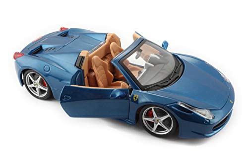 Bburago B18-26017 1:24 Scale Race and Play of The Ferrari 458 Spider Sports Car Die-Cast Model