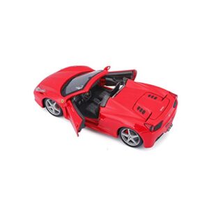 Bburago B18-26017 1:24 Scale Race and Play of The Ferrari 458 Spider Sports Car Die-Cast Model