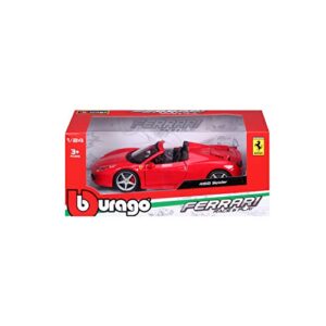 Bburago B18-26017 1:24 Scale Race and Play of The Ferrari 458 Spider Sports Car Die-Cast Model