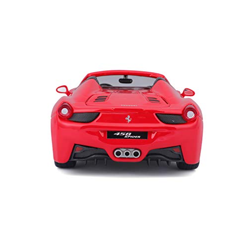 Bburago B18-26017 1:24 Scale Race and Play of The Ferrari 458 Spider Sports Car Die-Cast Model