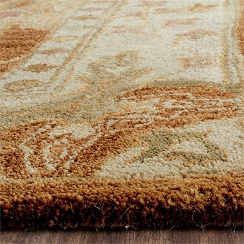 SAFAVIEH Antiquity Collection 2' x 3' Brown / Beige AT840B Handmade Traditional Oriental Premium Wool Accent Rug