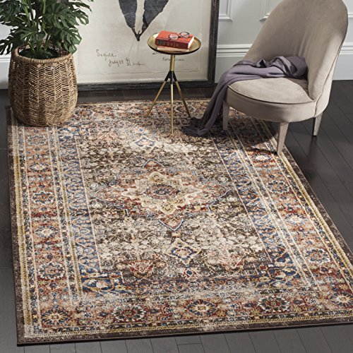 SAFAVIEH Bijar Collection Accent Rug - 3' x 5', Brown & Rust, Traditional Oriental Distressed Design, Non-Shedding & Easy Care, Ideal for High Traffic Areas in Entryway, Living Room, Bedroom (BIJ652D)