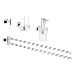 grohe 40847001 essentials cube acc.set master 4-in1, starlight chrome