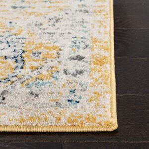 SAFAVIEH Evoke Collection Area Rug - 8' x 10', Gold & Ivory, Boho Oriental Design, Non-Shedding & Easy Care, Ideal for High Traffic Areas in Living Room, Bedroom (EVK224B)