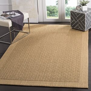 safavieh palm beach collection accent rug - 2' x 3', maize, sisal & jute design, ideal for high traffic areas in entryway, living room, bedroom (pab355m)