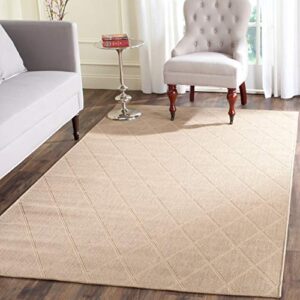 safavieh palm beach collection accent rug - 4' x 6', seagrass, handmade jute, ideal for high traffic areas in entryway, living room, bedroom (pab514a)