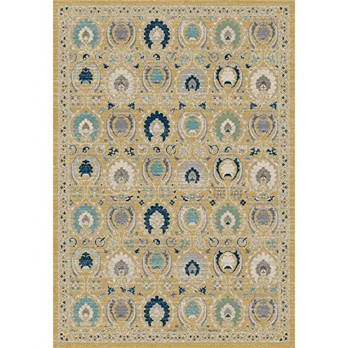 SAFAVIEH Evoke Collection 3' x 5' Gold / Ivory EVK251B Boho Non-Shedding Living Room Bedroom Accent Rug