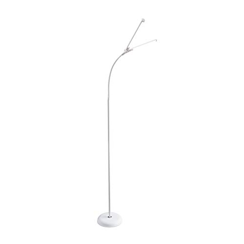 Daylight Company Duolamp, Floor Lamp, Standing Lamp for Living Room, Bedroom, Salon, Office, Touch Control, Flexible Arm, Sleek Design, Multipurpose, Double Head, 4 Brightness Levels - White 10W