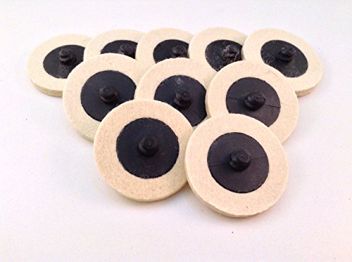 AK Garage 10pc Roloc Style 2" Wool QC Disc Polishing Buffing Pads Wheels